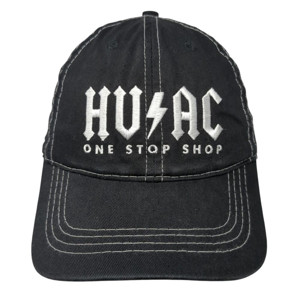 HV AC One Stop Shop Gensco Strapback Baseball Cap Black One Size Embroidered AMC